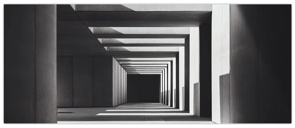 Obraz - Štvorcový tunel (120x50 cm)