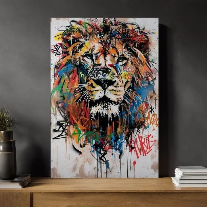 Obraz Graffiti Lion | Talianske plátno