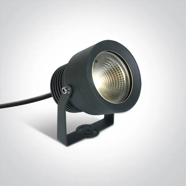 1-LIGHT 7047/AN/W Záhradné svietidlo LED, 20W, 3000K, 1800lm, 50°, IP65, 230V, antracit, s tŕňom