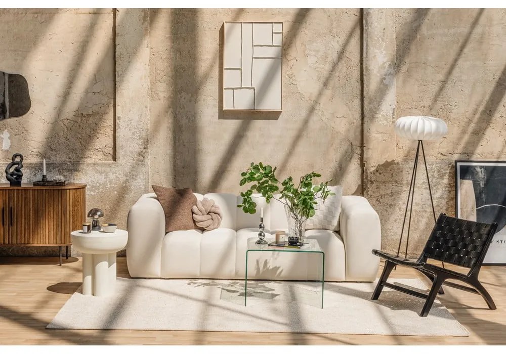 Taupe zamatová pohovka 225 cm Cube – Bonami Selection