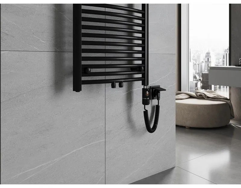 Mexen Ares, elektrické vykurovacie teleso 700 x 400 mm, 300 W, čierna, W102-0700-400-2300-70