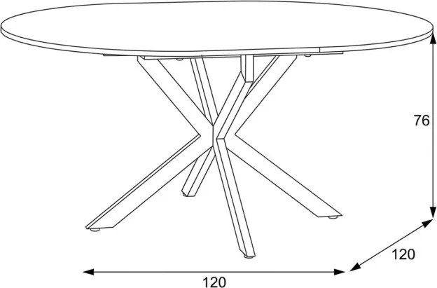 Jedálenský stôl rozkladací DT-I1120 OLW2 staré drevo