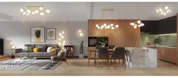 Wofi 4014-201 - LED Nástenné svietidlo NANCY 2xG9/3,5W/230V zlatá/biela