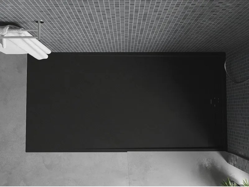 Mexen Amon, SMC obdĺžniková sprchová vanička 160 x 90 cm, čierna, 4F709016