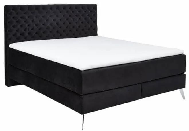 Boxspring posteľ oliver 160 x 200 čierna MUZZA