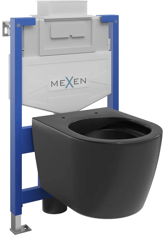 Mexen Fenix XS-U, podomietkový modul a závesné WC Carmen, čierna matná, 6853388XX85