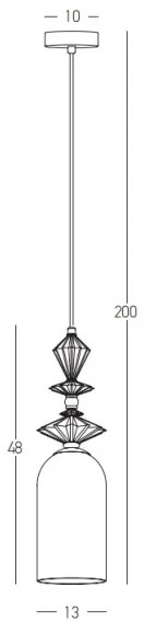 Zambelis 22078 - Luster na lanku 1xE27/40W/230V