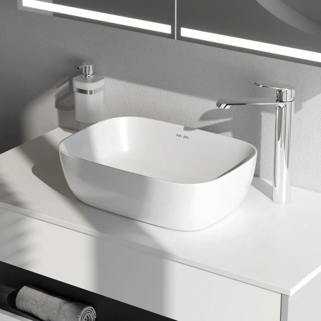 Pultové umývadlo 45 AM.PM Func MFAWCC10450WG biele lesklé