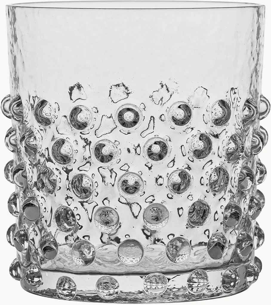 Ručne fúkané poháre Hobnail, 2 ks