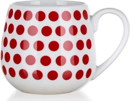 Hrnček Dots 340 ml, biela bodkovaná%