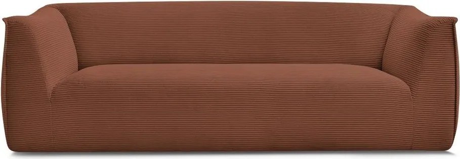 Oranžová menčestrová pohovka 242 cm Giorgia – Bobochic Paris