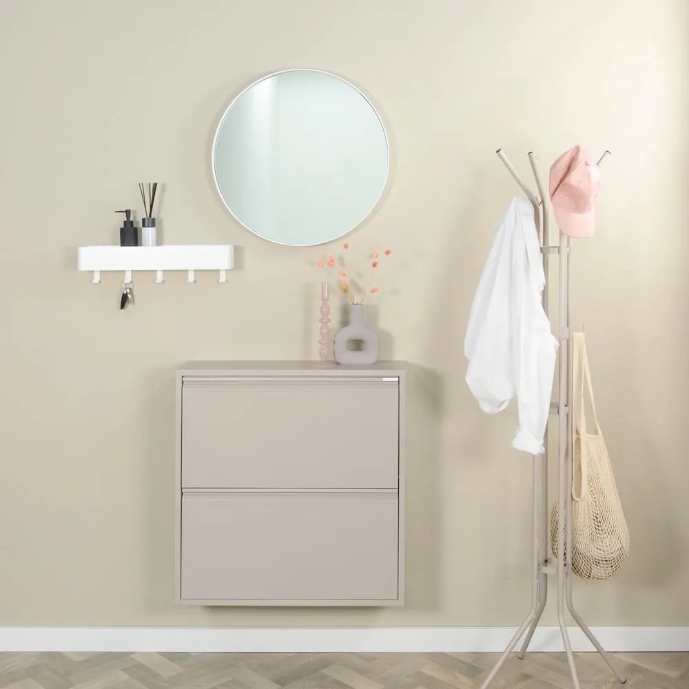 Taupe kovová výklopná skrinka na topánky 75x77,5x22,5 cm Billy – Spinder Design