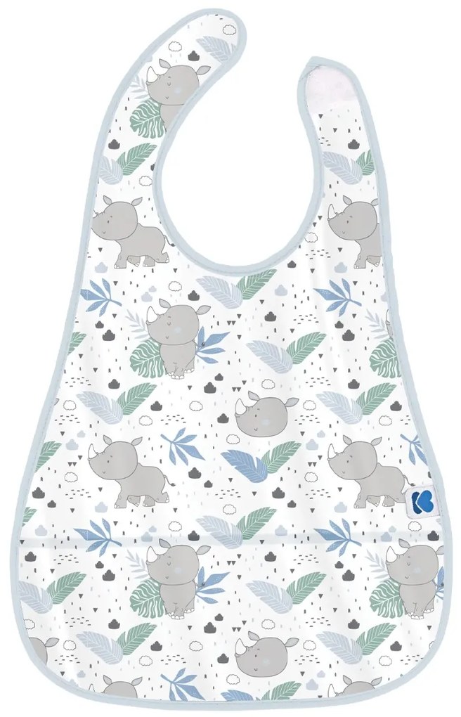 Podbradník plastový s vreckom Savanna Pattern Blue