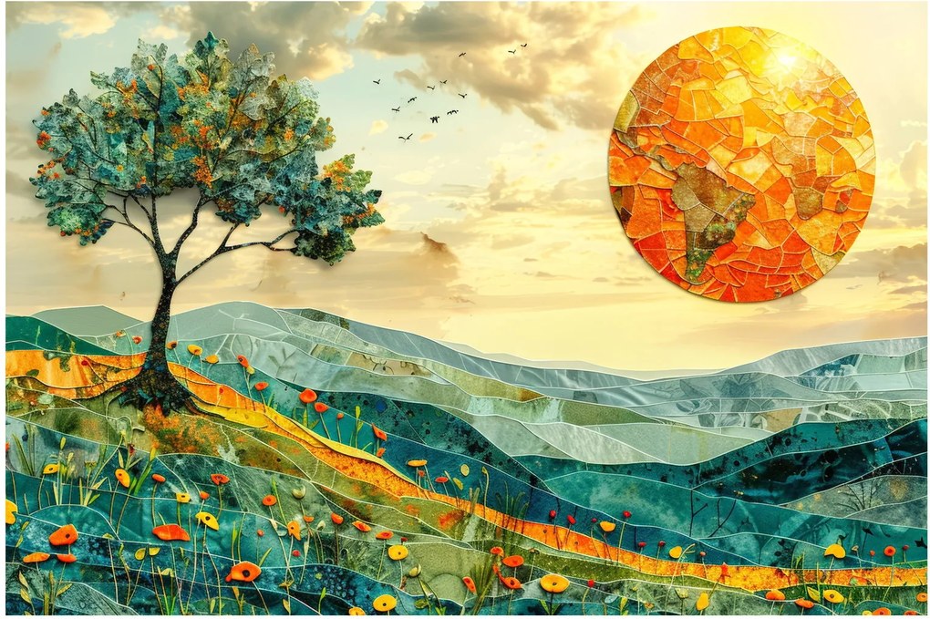 Obraz - Ilustrácia krajiny (90x60 cm)