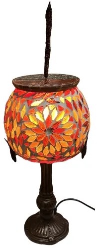 Turecká lampa Tiffany štýl RUBY Branches - burner 37*15