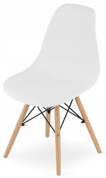 Jedálenský stôl TODI biely 80 cm s tromi stoličkami OSAKA biele