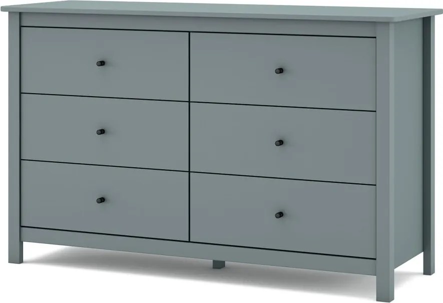 Komoda sivozelená z borovicového dreva 130x80x45 cm Misti – Marckeric