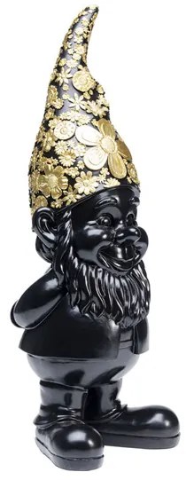 Gnome dekoračný trpaslík čierna/zlatá 61cm