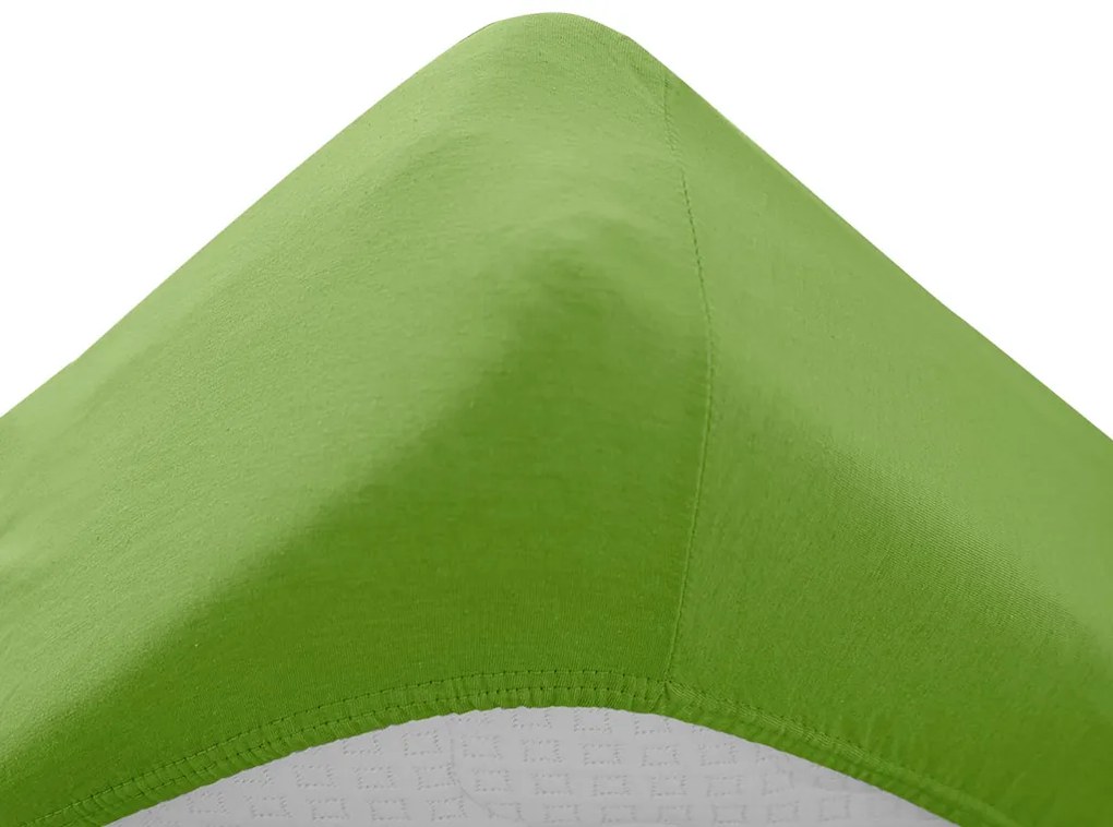Jersey plachta do detskej postieľky zelená 60x120 cm