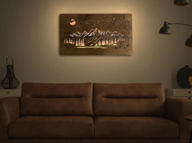 Podsvietený obraz Vrchy na batériu