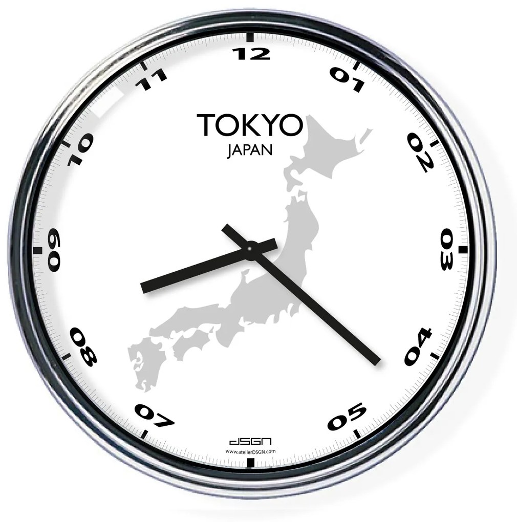 Kancelárske nástenné hodiny: Tokio,  Výber farieb Tmavé