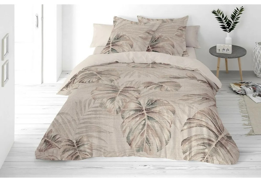 Obliečky zo zmesi bavlny a ľanu Monstera, 160 x 200 cm, 2 ks 70 x 80 cm