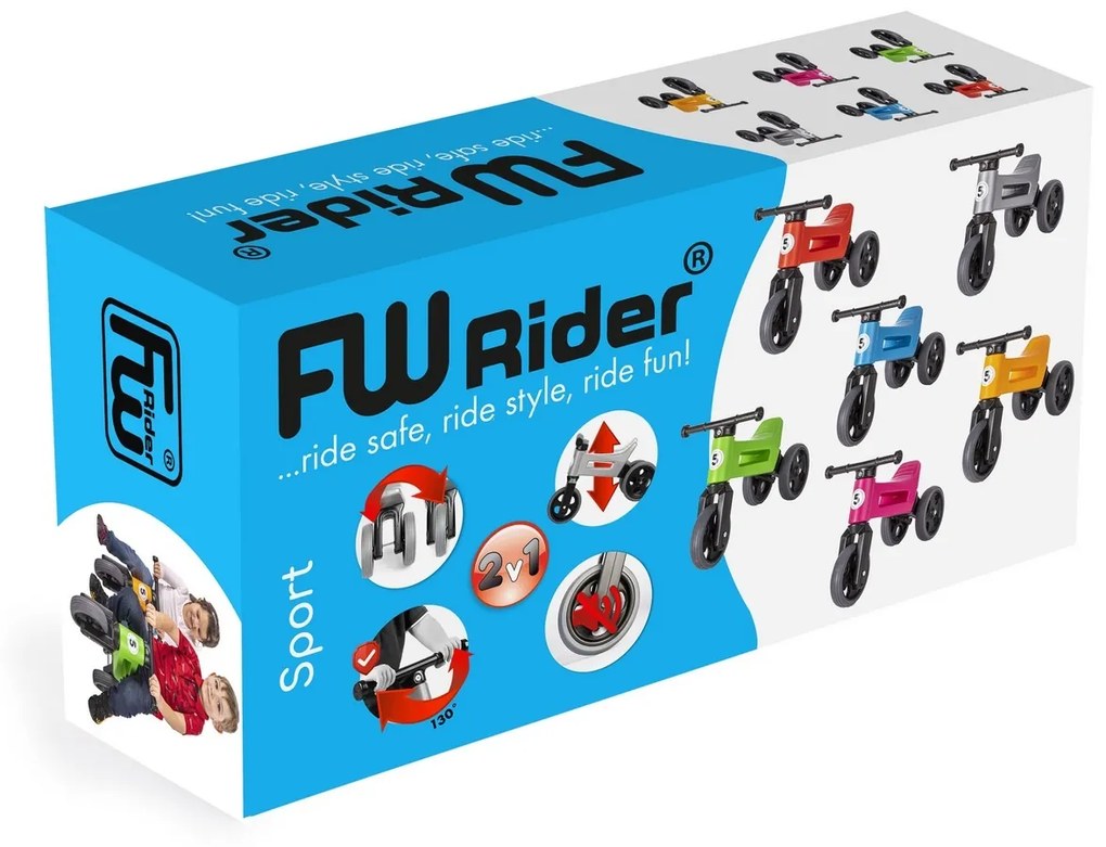 Teddies FUNNY WHEELS Rider Sport zelené 2v1 28/30cm