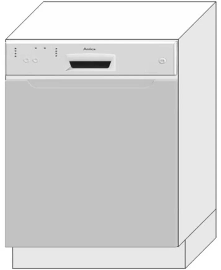 Dvierka na umývačku Zoya 60po Svetlo  Šedá  Mat