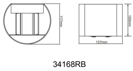 Globo 34168RB - LED Vonkajšie nástenné svietidlo VERONIKA 2xLED/3W/230V IP44 čierna