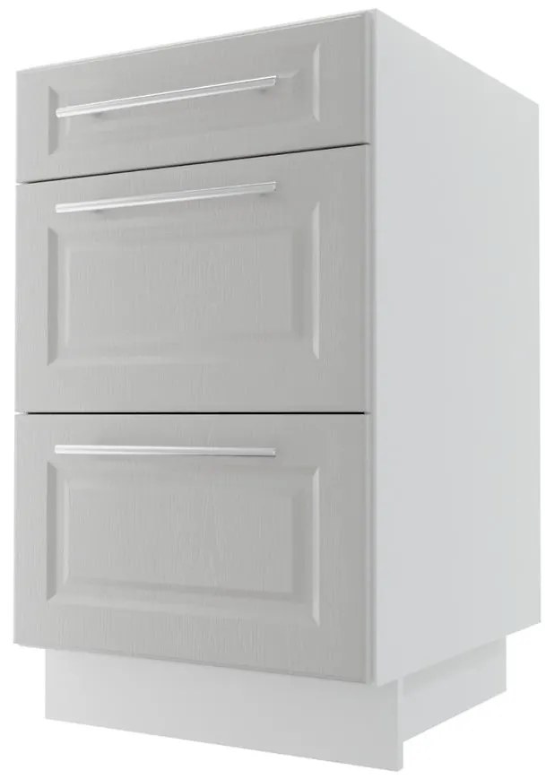 Kuchynská skrinka Emporium D3M/50 light grey stone/biela