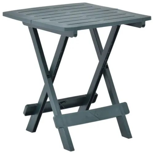 vidaXL Skladací záhradný stôl zelený 45x43x50 cm plastový-
