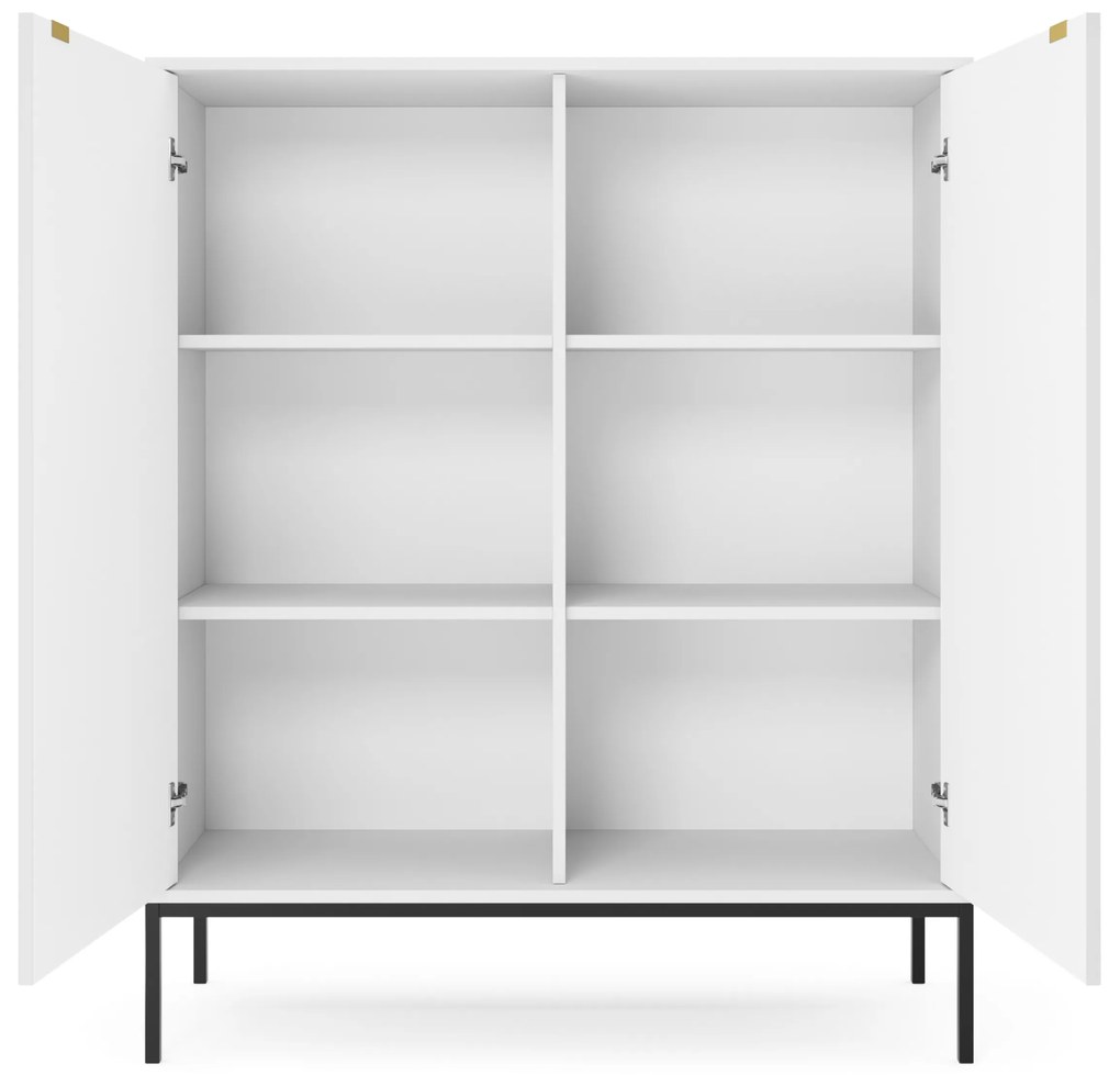 Komoda Nova 104 cm biela/čierna