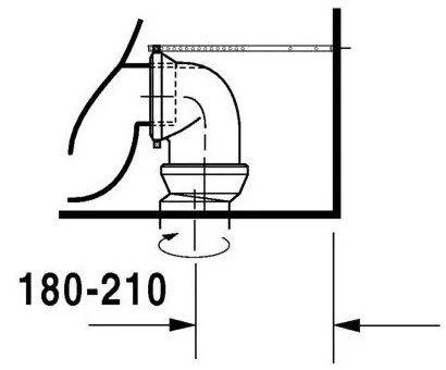 DURAVIT Starck 3 WC misa kombi s Vario odpadom, 370 mm x 395 mm x 655 mm, s povrchom WonderGliss, 01280900001