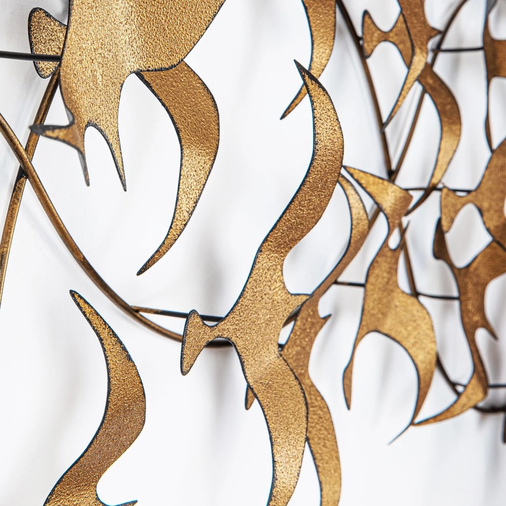 Nástenná kovová dekorácia Sahika zlatá/medená