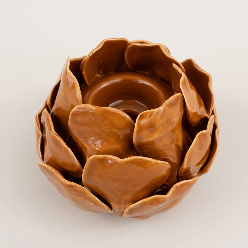 Svietnik Petalia light brown 10 cm