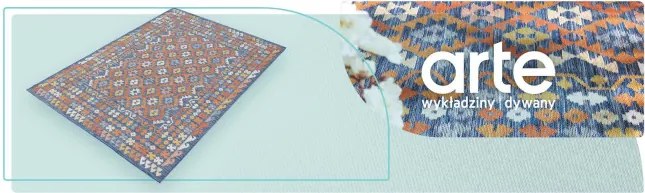 Obojstranný koberec Echo Aztec Navy