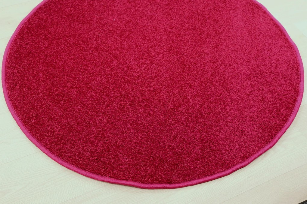Vopi koberce Kusový koberec Eton vínovo červený kruh - 160x160 (priemer) kruh cm