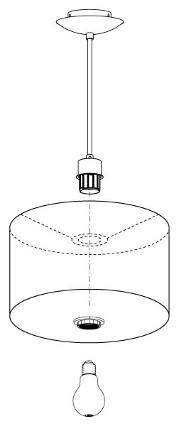 Eglo 31603 - Luster na lanku MASERLO 1xE27/60W/230V