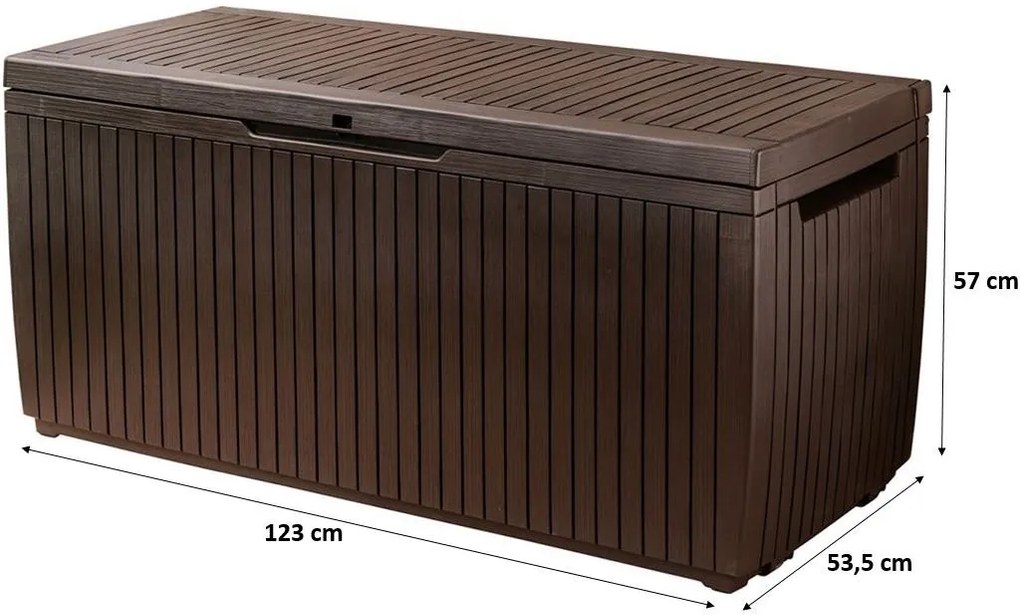 KETER SPRINGWOOD 305L Záhradný úložný box 123 x 53,5 x 57 cm, hnedá 17202378
