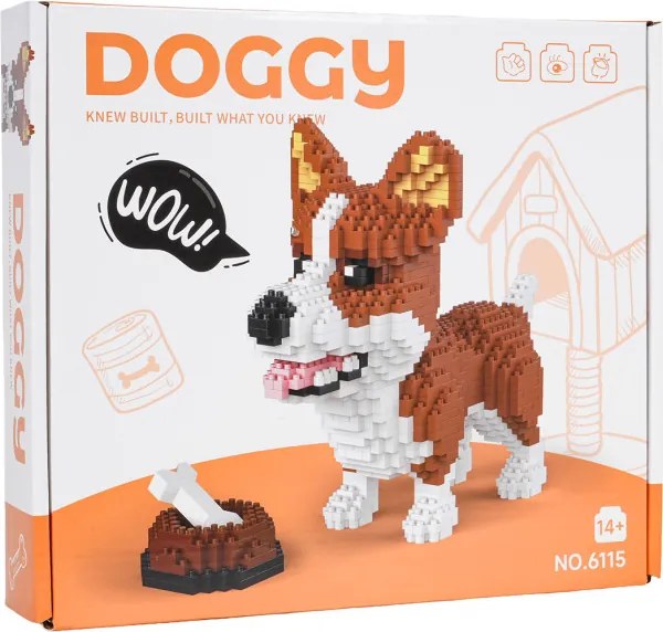 Stavebnica Psík Corgi - 1200 dielikov