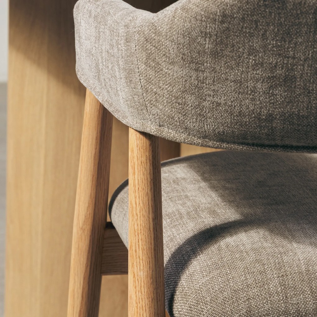 Jedálenská stolička Sorrento béžová/dub