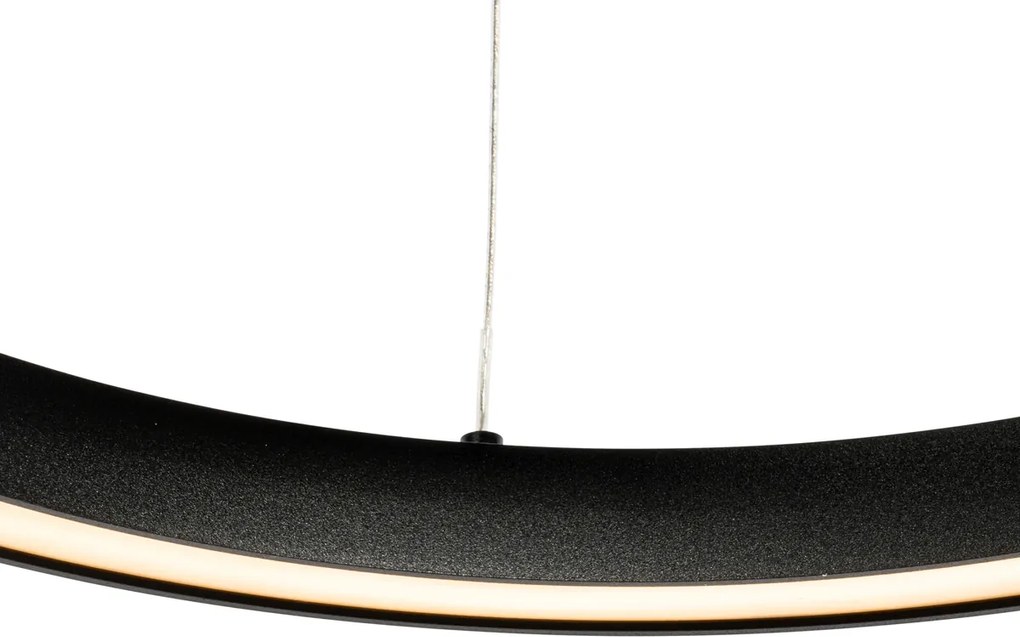 Závesné svietidlo čierne 40 cm vrátane LED 3-stupňového stmievania - Girello