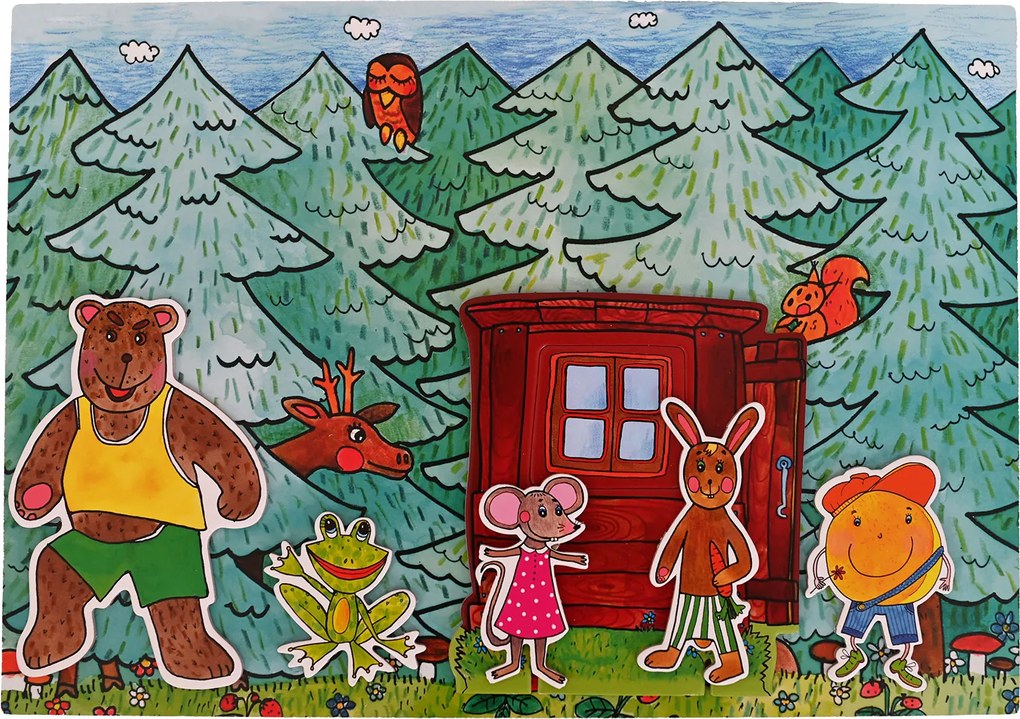 MARIONETINO Bábky a kulisy k rozprávke Boudo, budko