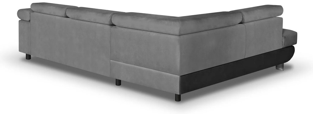 MEGA AKCE Rozkládací rohová sedací souprava FREDO Tmavě Šedá / Šedá 84+92 - Levý