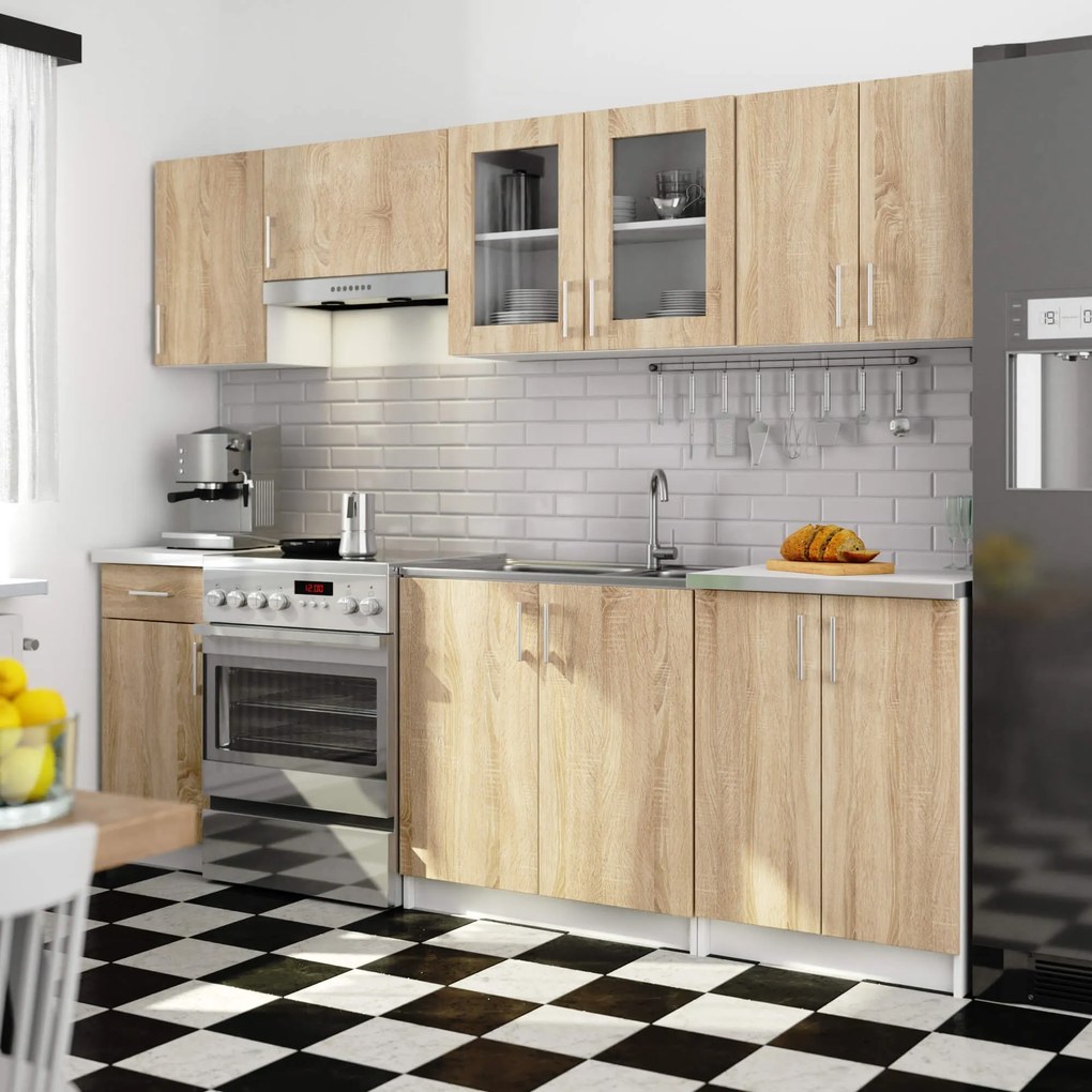 Kuchynská závesná skrinka ARTUS LIMA W80 H580 biela/dub sonoma