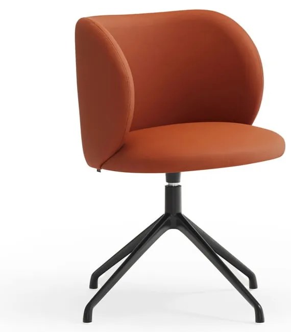 Oranžové čalúnené jedálenské kreslo Mogi – Teulat