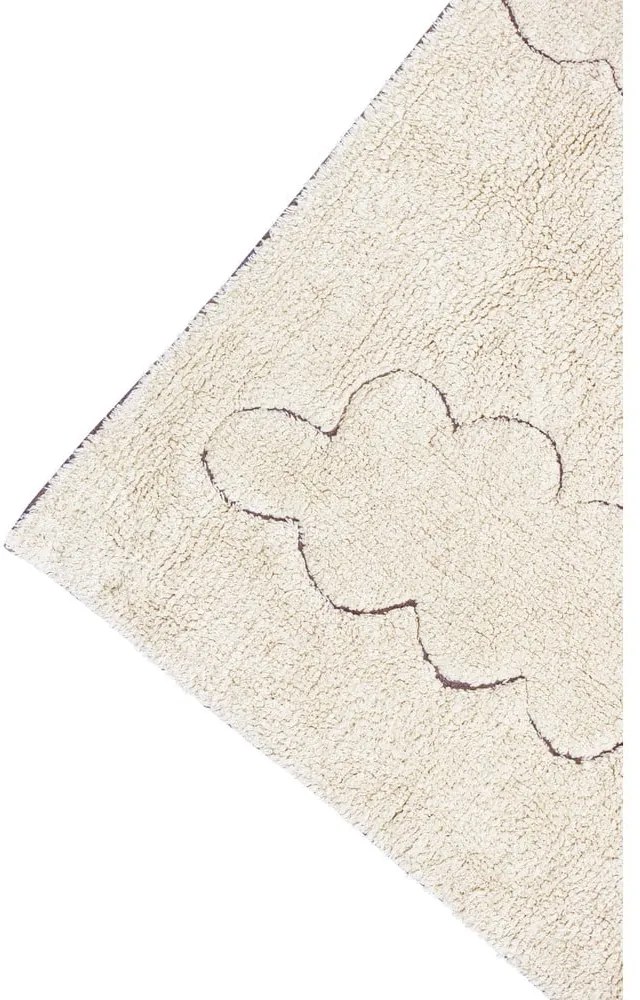 Krémový prateľný ručne tkaný bavlnený detský koberec 90x130 cm Clouds – Lorena Canals