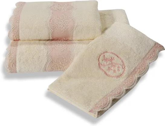 Soft Cotton Luxusný uterák BUKET 50x100 cm Krémová
