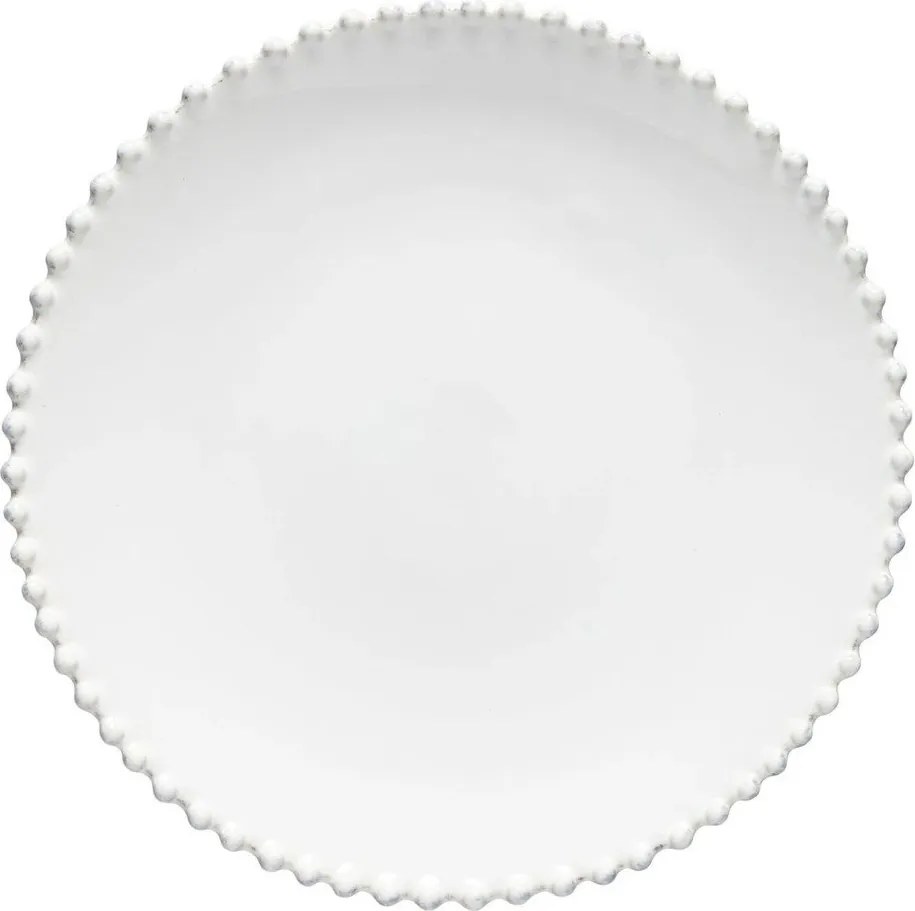 Biely kameninový tanier Costa Nova Pearl, ⌀ 28 cm