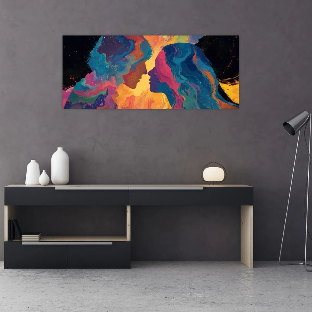 Obraz - Vesmírna láska (120x50 cm)